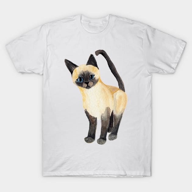 Saucy Siamese Kitten T-Shirt by Peleegirl